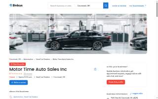 Motor Time Auto Sales Inc website