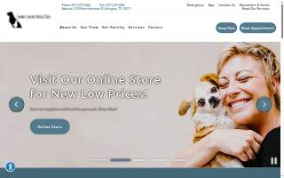 Creature Comfort Animal Clinic website