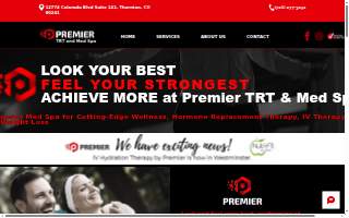 Premier TRT and Med Spa website