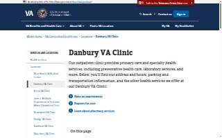 Danbury VA Clinic website