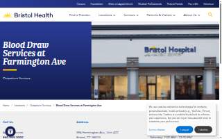 Bristol Health Outpatient Blood Draw at Farmington Ave website
