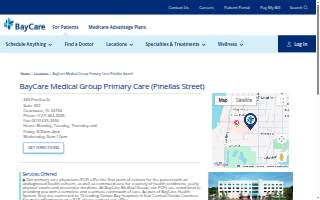BayCare Medical Group Primary Care (Pinellas Street) website