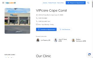 VIPcare Cape Coral website