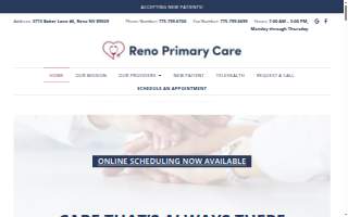 Reno Primary Care website