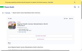 Baptist Health Cardiac Rehabilitation-North Little Rock website