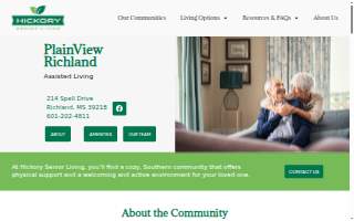 Plain View Assisted Living website
