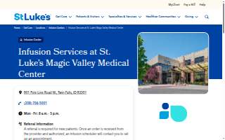 Infusion Services at St. Luke's Magic Valley Medical Center website