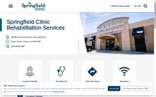 Springfield Clinic Rehabilitation Services website