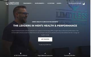 Limitless Male Medical Clinic website
