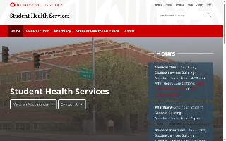 Illinois State University Student Health Services website