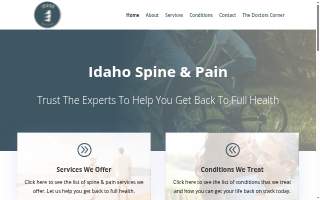 Idaho Spine and Pain website