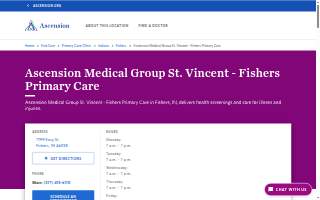 Ascension Medical Group St. Vincent - Fishers Primary Care website