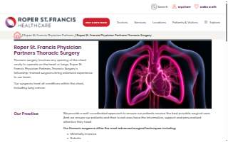Roper St. Francis Physician Partners Thoracic Surgery website
