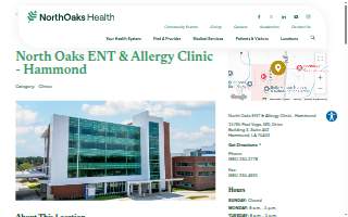 North Oaks ENT & Allergy Clinic website