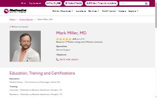 Methodist Physician Group - Miller website