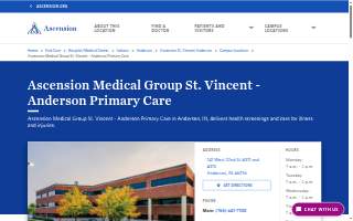 Ascension Medical Group St. Vincent - Anderson Primary Care website