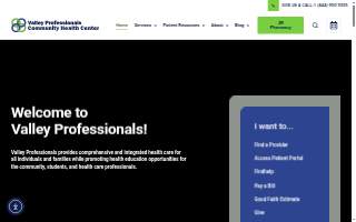 Valley Professionals Community Health Center of Terre Haute website