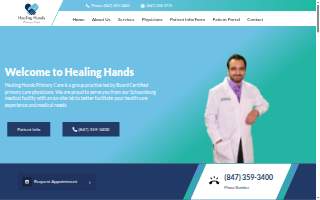 Healing Hands Primary Care website