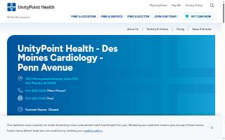 UnityPoint Health - Des Moines Cardiology - Penn Avenue website
