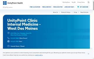 UnityPoint Clinic Internal Medicine - West Des Moines website
