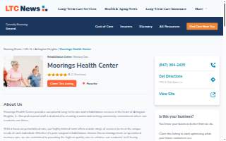 Moorings Health Center website
