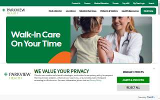 Parkview Walk-in Clinic of Fort Wayne website
