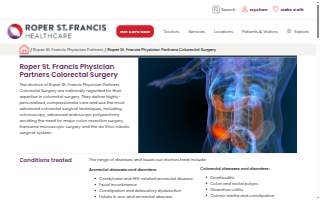 Roper St. Francis Physician Partners Colorectal Surgery website