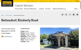 UI Health Care Cancer Services - Quad Cities website