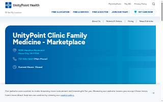 UnityPoint Clinic Family Medicine - Marketplace website