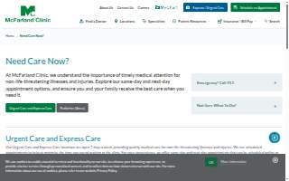 McFarland Express Care - Lincoln Center Hy-Vee website
