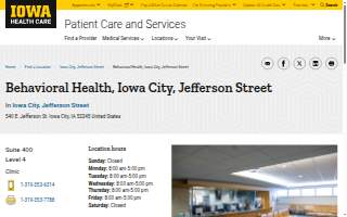 UI Health Care, Iowa City, Jefferson Street, Gastroenterology website