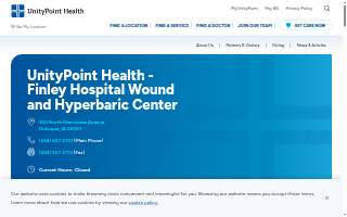 UnityPoint Health - Finley Hospital Wound and Hyperbaric Center website