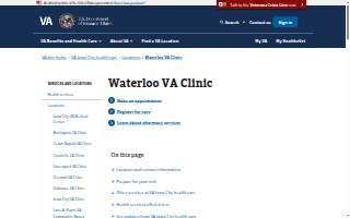 Waterloo VA Clinic website