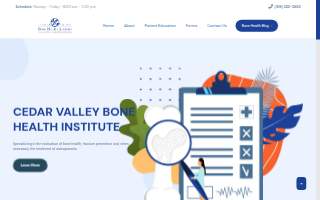 Cedar Valley Bone Health Institute website