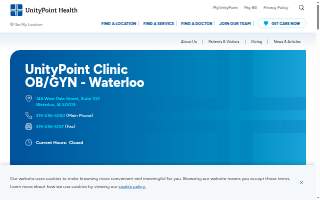 UnityPoint Clinic OB/GYN - Waterloo website