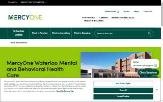 MercyOne Waterloo Behavioral Health Care website