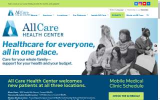 All Care Health Center website