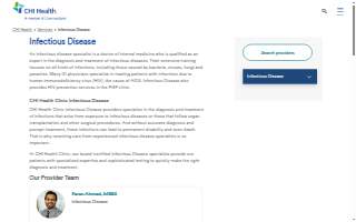 CHI Health Clinic Infectious Disease (Mercy Council Bluffs) website