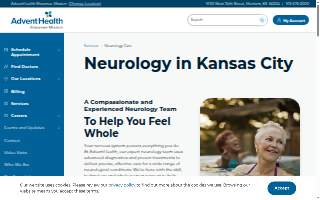 AdventHealth Medical Group Neurology at Shawnee Mission website