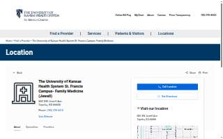The University of Kansas Health System St. Francis Campus- Family Medicine website
