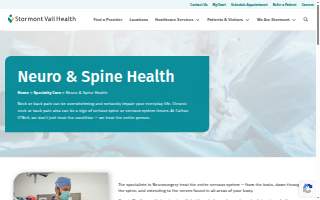 Cotton O'Neil Neuro & Spine Center website