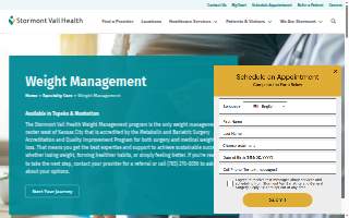 Stormont Vail Weight Management Center website