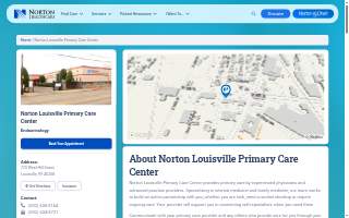 Norton Louisville Primary Care Center website