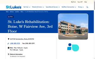 St. Luke's Rehabilitation: Boise, W Fairview Ave, 3rd Floor website