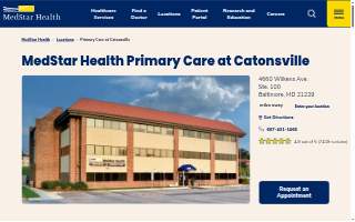 MedStar Health Primary Care at Catonsville website