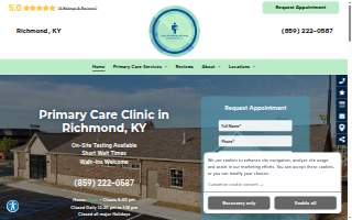 Means Adult Primary Care Clinic website