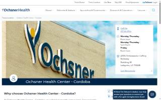 Ochsner Health Center - Cordoba website