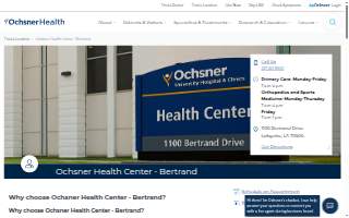 Ochsner Health Center - Bertrand website
