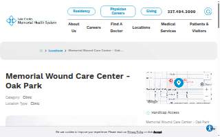 Memorial Wound Care Center - Oak Park website