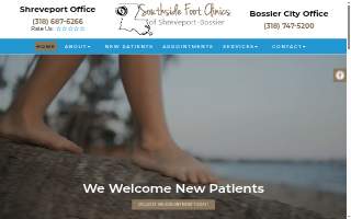Southside Foot Clinics of Bossier City website